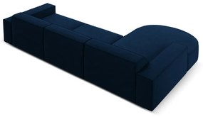 Modrá zamatová rohová pohovka (ľavý roh) Jodie - Micadoni Home
