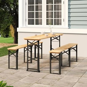 Skladací pivný stôl 170x50x75/105 cm jedľové drevo 363114