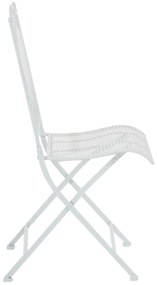 Kovová skladacia stolička Kiran (SET 2 ks) - Biela