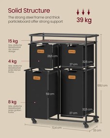 Kôš na bielizeň 150L RLS100B01