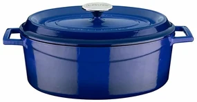 LAVA Metal Liatinový oválny hrniec modrá, 4,8 l, pr. 29 cm