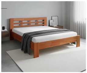 Dvojlôžková posteľ z masívu s úložným priestorom ANGELA 180x200 cm orech