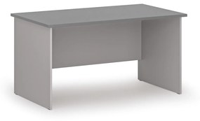 Kancelársky písací stôl rovný PRIMO GRAY, 1400 x 800 mm, sivá/grafit