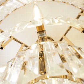 Brilagi - Prisadený luster CRYSTAL 5xE14/40W/230V zlatá