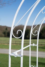 Oblúk na ruže Mel s bránkou - Biela antik