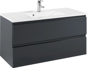 XXXLutz SKRINKA S UMÝVADLOM, grafitová, sivá, 100 cm Held - Online Only kúpeľne - 000307002414
