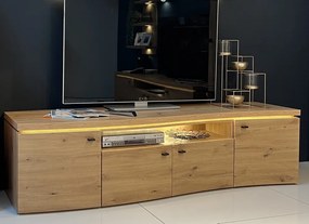 Obývacia stena Bolus, dub artisan, s osvetlením