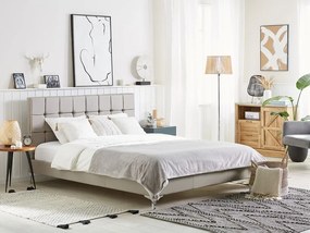 Manželská posteľ 160 cm AMART (sivá) (ekokoža) (s roštom). Vlastná spoľahlivá doprava až k Vám domov. 1023419