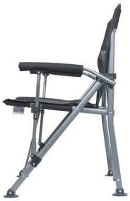 Skladacia kempingová stolička čierna