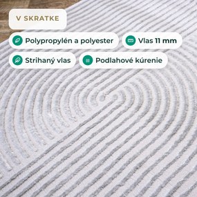 Angel Carpet, Kusový koberec Zafiro 19 Grey, 60x110, šedá, kancelária