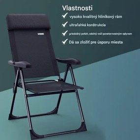 InternetovaZahrada Sada 2 ks kempingových stoličiek - antracit