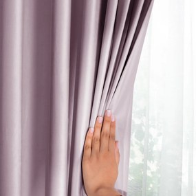 Záves AmeliaHome Velvet s priechodkami 140x270 cm ružový