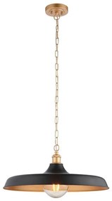 Endon 99998 - Luster na reťazi SABIAN 1xE27/10W/230V čierna/zlatá