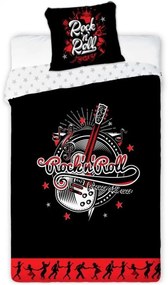 Bavlnené posteľné obliečky Rock'n'Roll - so svietiacim efektom - 100% bavlna - 70 x 90 cm + 140 x 200 cm