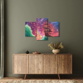 Obraz - Loď s vesmírnou oblohou (90x60 cm)