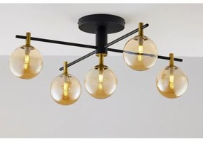 Jupiter 2032 - Prisadený luster FIGARO 5xG9/10W/230V čierna/zlatá/béžová