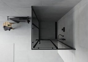 Mexen Rio štvorcový sprchový kút 90 x 90 cm, grafit, čierny - 860-090-090-70-40