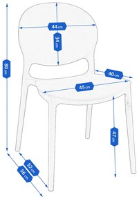 Dekorstudio Plastová stolička JUSTIN čierna
