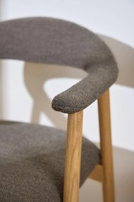 Jídelní židle Addi z masivu taupe/dub olejovaný