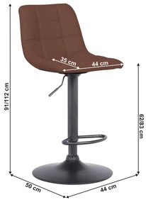 Barová stolička Laila (čierna + hnedá) . Vlastná spoľahlivá doprava až k Vám domov. 1063885