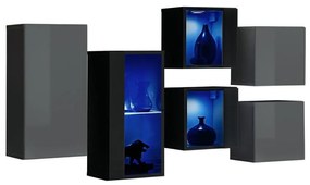 Komoda Switch SB IV grafit/čierna