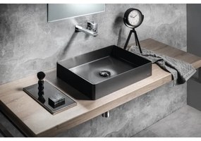 Sapho - Umývadlo na dosku AURUM 50x35 cm antracit