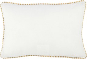 Polštář Bonheur textil bílý se zlatým – 30*45*3,5 cm