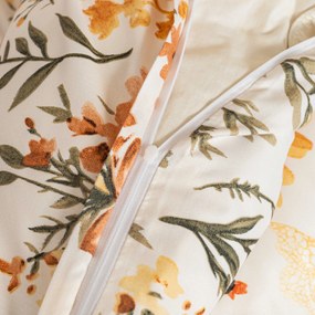 Obliečka na vankúš z mikrovlákna FLORAL RIBBON 50x70 cm, krémová