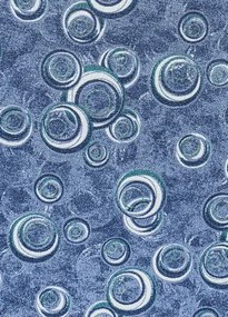 Koberce Breno Metrážny koberec DROPS 74, šíře role 400 cm, modrá, viacfarebná