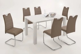 Jedálenská stolička Flora, latté ekokoža