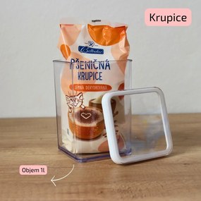 Dóza na potraviny 1l Rotho Loft - MIDDLE, biela
