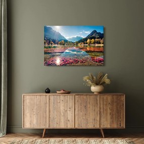 Obraz - Jazero Jasna, Gozd Martuljek, Julské Alpy, Slovinsko (90x60 cm)