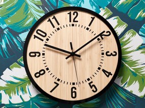 Bambusové nástěnné hodiny Bruno 30 cm hnědé/černé