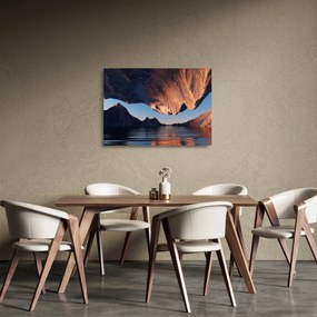 Sklenený obraz - 3D útesy (70x50 cm)