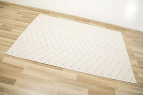 Šnúrkový obojstranný koberec Brussels 205311/10620 svetlobéžový / krémový