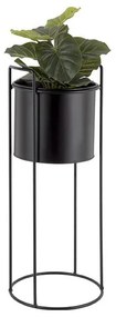 Súprava 3 čiernych železných kvetináčov na podstavci PT LIVING Essence