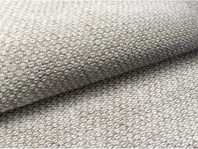 Béžová čalúnená dvojlôžková posteľ s úložným priestorom s roštom 180x200 cm Mano – Makamii