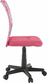 Detská stolička na kolieskach Gofy - ružová / vzor / čierna