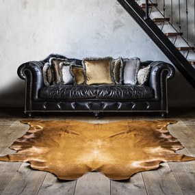 Koberec z hovädzej kože Cognac Cow - 150 * 250 * 0,3 cm