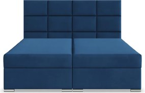 Manželská posteľ CALVI Velvet 180×200 cm tmavomodrá