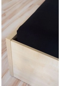Čierna napínacia plachta na vysoký matrac Rozmer: 90/100 x 200 cm