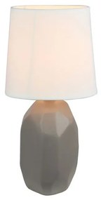 Keramická stolná lampa, sivohnedá taupe, QENNY TYP 3 AT15556