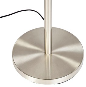 Stojaca lampa oceľ s ružovým tienidlom 50 cm - Simplo