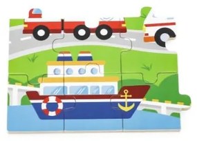 Viga drevené puzzle 24 dielikov - doprava