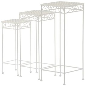 Autronic BONTEC Stojan na kvety - kov, biela farba, cena za sadu 3 ks Farba: Biela