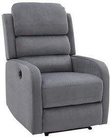 Polohovacie kreslo Mauri Velvet, sivá