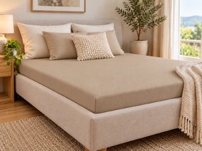 Jersey plachta EXCLUSIVE cappuccino 180 x 200 cm