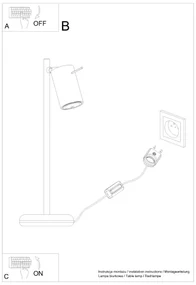 Stolná lampa Ring, 1x čierne kovové tienidlo