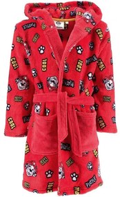 Detský / chlapčenský coral fleece župan s kapucňou Paw Patrol - Marshall, EU 104 Červená