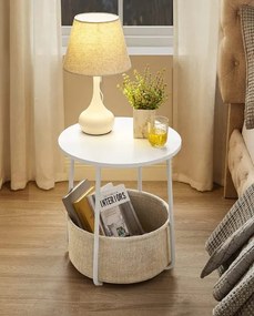 TRENDIE Stolík Flax biely